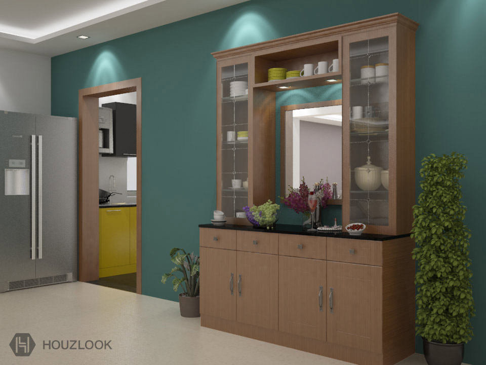 Crockery cabinet 2024 with washbasin